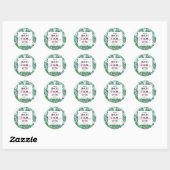 Tropische palmlefspleet bachelorette ronde sticker (Vel)