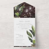 TROPISCHE PALMLICHTE FOLIAGE STRENGTE VAN LICHTEN ALL IN ONE UITNODIGING (Binnen)