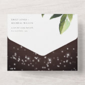 TROPISCHE PALMLICHTE FOLIAGE STRENGTE VAN LICHTEN ALL IN ONE UITNODIGING (Achterkant)