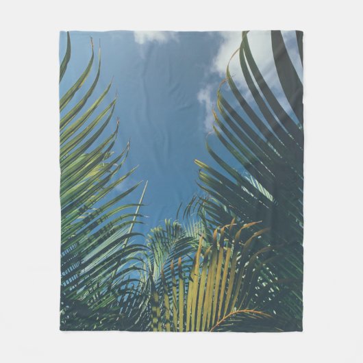 TROPISCHE PALMLIEZEN FLEECE DEKEN (Voorkant)