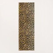 Tropische palmluipaard afdrukken Wilde zwarte mono Yogamat (Achterkant)