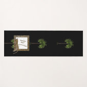 Tropische palmluipaard afdrukken Wilde zwarte mono Yogamat (Voorkant (horizontaal))