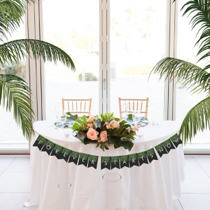 Tropische palmnachtelijke hemel voor altijd begint vlaggetjes