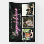 Tropische palmneonverlichting | Afstuderen 3 Foto Spandoek (Verticaal)