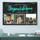 Tropische palmneonverlichting | Afstuderen 3 Foto Spandoek (Beurs)