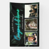 Tropische palmneonverlichting | Afstuderen 3 Foto Spandoek (Verticaal)