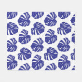 Tropische palmoverbladeren patroon fleece deken (Voorkant (Horizontaal))
