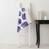 Tropische palmoverbladeren patroon sherpa deken (In situ)