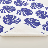 Tropische palmoverbladeren patroon sherpa deken (3/4)