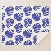 Tropische palmoverbladeren patroon sherpa deken (Voorkant (horizontaal))