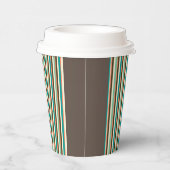 Tropische palmpapierbekertje met balkstructuur papieren bekers (Rechts)