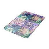 Tropische palmpatroonbadmatten badmat (Gekanteld)