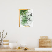 Tropische palmpluk een zitplaats aan weerszijden v poster (Keuken)