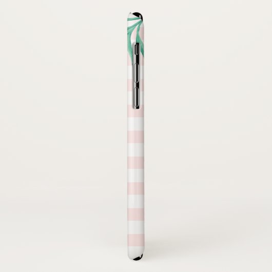 Tropische palmroze flamingroze en witte streep Case-Mate iPhone case (Achterkant/links)