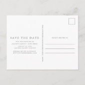 Tropische palms Beach Weddenschap Save the Date Aankondigingskaart (Achterkant)
