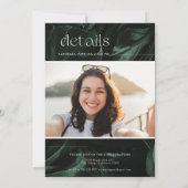 Tropische palms Neon | Foto van Afstuderen Kaart (Achterkant)