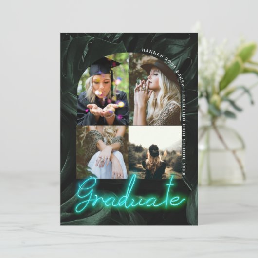 Tropische palms Neon | Foto van bijbehorend Afstud Aankondiging (Staand voorkant)