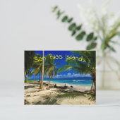 Tropische palms San Blas Panama Sandy Beach Island Briefkaart (Staand voorkant)