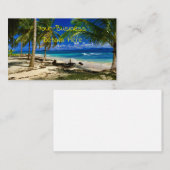 Tropische palms San Blas Panama Sandy Beach Island Visitekaartje (Voorkant / Achterkant)