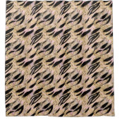 Tropische palms Tiger Animal Print Douchegordijn (Voorkant)