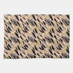 Tropische palms Tiger Animal Print Theedoek