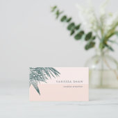 Tropische palmschijfkleurblok QR-code Visitekaartje (Staand voorkant)