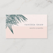 Tropische palmschijfkleurblok QR-code Visitekaartje (Voorkant)