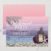 Tropische palmstaarten Lantaarn Retirement Kaart (Voorkant / Achterkant)