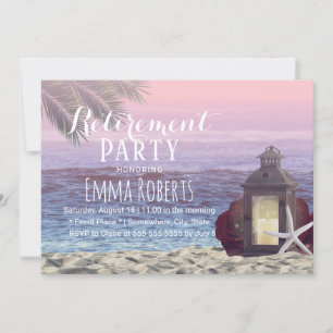 Tropische palmstaarten Lantaarn Retirement Kaart