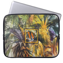 Tropische palmstructuur Schilderen met monogram