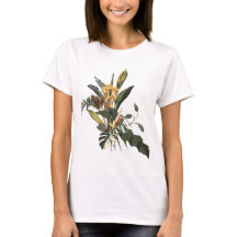 Tropische palmtakken, exotische bladeren en geel