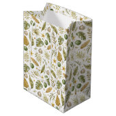 Tropische palmtakken verlaten Kerstmis Medium Cadeauzakje (Voorkant Gekanteld)