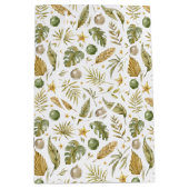 Tropische palmtakken verlaten Kerstmis Medium Cadeauzakje (Voorkant)