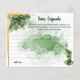 Tropische PalmTijdscapsule Advies Bruidsfeest Kaar Flyer