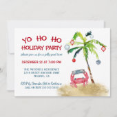 Tropische palmvakantie met ambachtelijke makelij kaart (Voorkant)