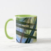 Tropische palmvaten Abstract Blauw Groen Geel Mok (Links)
