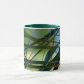 Tropische palmvaten Abstract Groen Blauw Geel Mok (Midden)