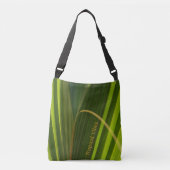 Tropische palmvaten Groene gestripte gepersonalise Crossbody Tas (Voorkant)