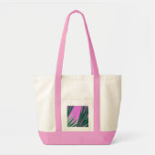 Tropische palmvaten in groen en roze tote bag (Voorkant)