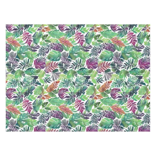 Tropische palmvellen over print tafelkleed (Voorkant (Horizontaal))