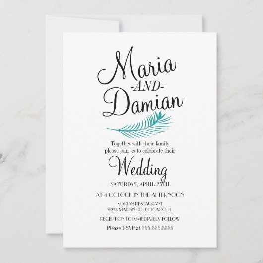 Tropische palmverblinding , ter illustratie van he kaart (Voorkant)