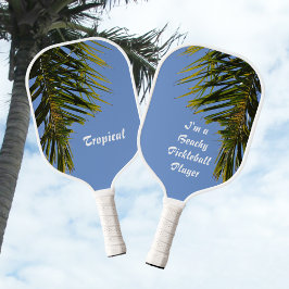 Tropische palmvloeren, Sky Blue  Pickleball Paddle