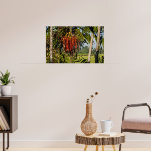 Tropische palmvrucht eiland landschap poster print