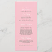 Tropische palmwaterverf bruiloft groen roze menu (Achterkant)