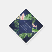 Tropische palmWaterverf Geometric Wedding Servet (Hoek)