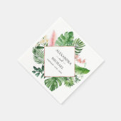 Tropische palmWaterverf Geometric Wedding Servet (Hoek)