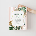 Tropische pam roze streep bubbly bar vrijgezellenf poster<br><div class="desc">Tropische pam roze streep bubbly bar vrijgezellenfeest Poster Overeenkomende items beschikbaar.</div>