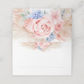 Tropische Pampas gras bruiloft plaats kaart Plaatskaartje (Buitenkant ongevouwen)