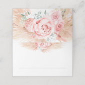 Tropische Pampas gras bruiloft plaats kaart Plaatskaartje (Buitenkant ongevouwen)