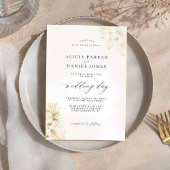 Tropische pampas gras witte orchidee elegante brui kaart